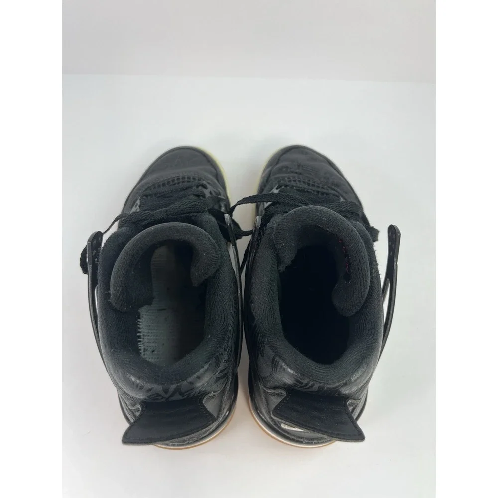 Nike Air Jordan Retro 4 Laser Youth Size 4Y Black Gum SE GS CI2970-001 Sneakers